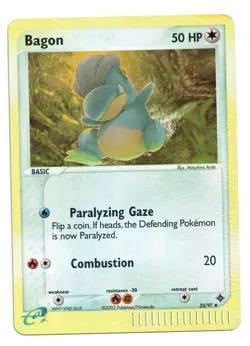 Pokemon Card: Bagon REVERSE HOLO 23/97 EX Dragon Set E-Reader! NM - Image 1
