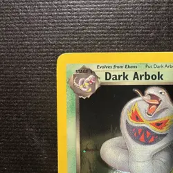 2000 Pokemon Dark Arbok Holo Rare 1st Ed. Team Rocket Card 2/82 NM - Image 3
