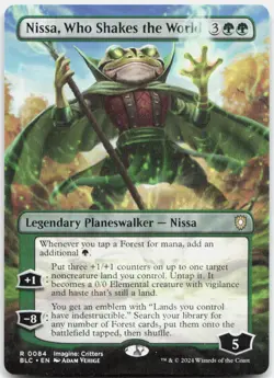 Nissa, Who Shakes the World (Borderless) *Regular* BLC 84 NM - Image 1