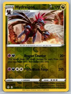 Hydreigon - Reverse Holo - Brilliant Stars 115/172 Rare Pokemon Card NM - Image 1