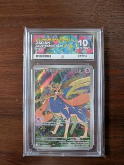 Pokemon TCG Zacian 100/094 Phantasmal Flames Ace 10 Gem Mint - Image 1