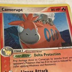 Pokemon TCG Camerupt EX Crystal Guardians 3/100 Holo Rare - Image 3