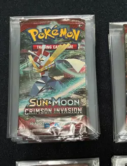 20x Pokemon SUN & MOON Crimson Invasion Booster Packs 💎 Factory SEALED 💎 - Image 3