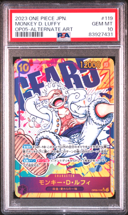 PSA 10 Monkey D. Luffy (Alt Art) OP05-119 SEC - ONE PIECE Japanese 2023 - Image 1