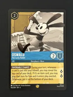 Lorcana: Oswald - The Lucky Rabbit (142/204 Standard Legendary) - Image 1