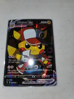 Pokemon Ash Pikachu Cosplay Card Mint - Image 1