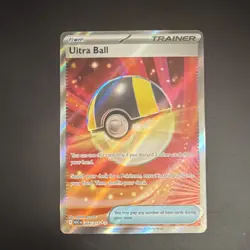Pokemon Ultra Ball Trainer-Item Full Art Secret Rare Holo Card 264/217 ASC NM - Image 1