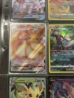 Pokemon Card Lot of 8 Evee Evolve Full Art Set Nm Near Mint - Image 3