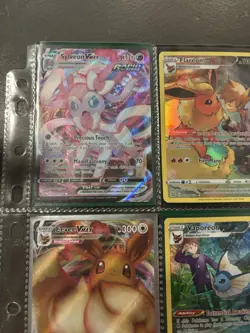 Pokemon Card Lot of 8 Evee Evolve Full Art Set Nm Near Mint - Image 4