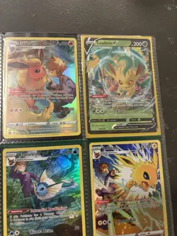 Pokemon Card Lot of 8 Evee Evolve Full Art Set Nm Near Mint - Image 5