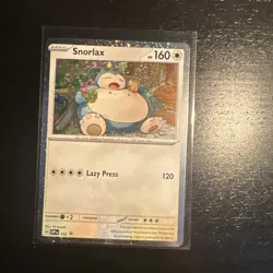 Snorlax Pokemon Card Black Star Promo SVP 122 Cosmos Holo Pokemon Trading Card - Image 1
