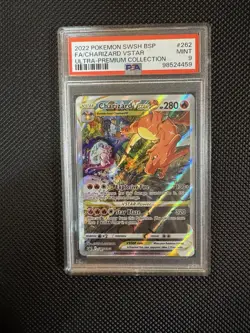 Pokemon TCG Charizard VSTAR SWSH262 Holo Black Star Promo Card PSA9 - Image 1