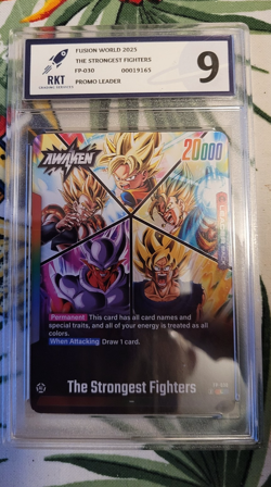 DRAGONBALL RELEASE EVENT PROMO LEADER CARD - THE STRONGEST FIGHTERS - RKT GRADED - Image 1