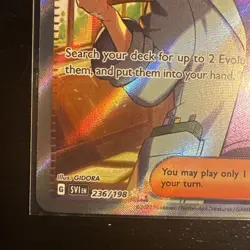 Pokemon Card Jacq 236/198 Scarlet & Violet Full Art Trainer Ultra Rare Near Mint - Image 5