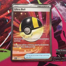 Pokemon Ultra Ball Trainer Item Secret Rare Holo 264/217 2026 Card Stock - Image 1