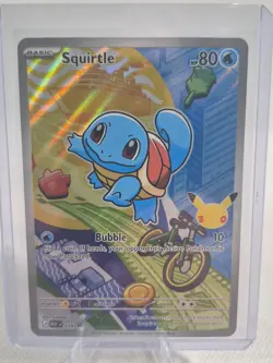 First Partner Illustration Squirtle Promo Full Art Holo 037 Pokemon TCG - Image 1