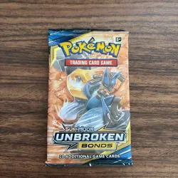 Pokemon Sun And Moon Unbroken Bonds Booster Pack Factory Sealed Lucario - Image 1