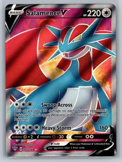 Pokemon TCG Darkness Ablaze 185/189 - Salamence V - Ultra Rare - MINT - Full Art - Image 1