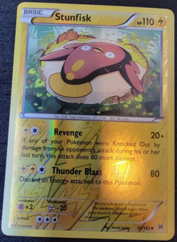 Reverse Holo Foil Stunfisk # 56/162 XY: Breakthrough Set Pokemon Cards NM/MINT - Image 1
