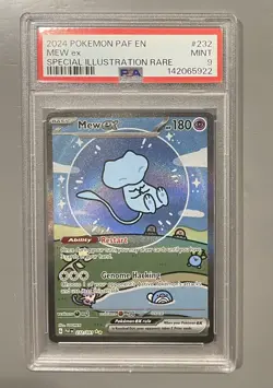 2024 POKEMON PAF EN-PALDEAN FATES SPECIAL ILLUSTRATION RARE #232 MEW EX PSA 9 - Image 1