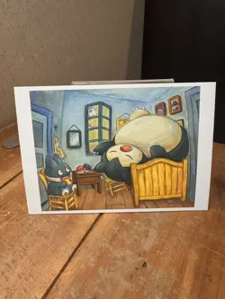 Snorlax Munchlax Pokemon × Van Gogh Museum Postcard 2023 From Japan - Image 1