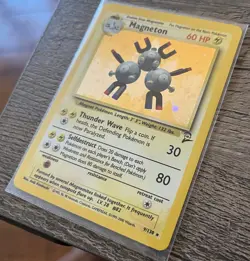 Pokemon TCG Magneton 9/130 Holo Rare Base Set 2 2000 WotC - Image 3