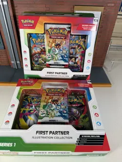 LOT OF 2 New Pokemon TCG First Partner Illustration Collection Series 1 Box - Image 1