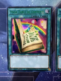 3x Toon Table of Contents LDS1-EN069 1st Ed Ultra Rare LP (2 Green, 1 Purple) - Image 2