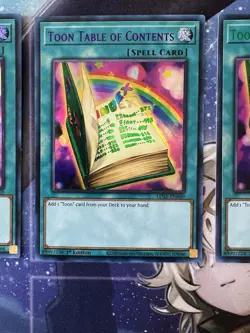 3x Toon Table of Contents LDS1-EN069 1st Ed Ultra Rare LP (2 Green, 1 Purple) - Image 3