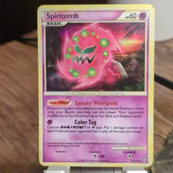 Pokemon Spiritomb 10/102 Basic HP60 2010 Regular English Pokemon TCG Card Stock - Image 1