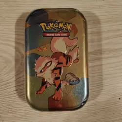 Pokemon Trading Card Game Scarlet and Violet 151 Mini Tin - Arcanine Art Work - Image 1
