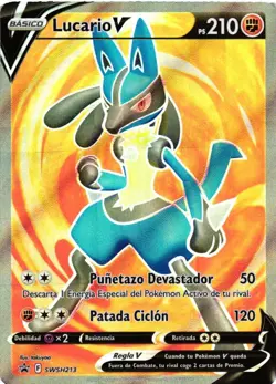 Lucario V Holofoil SWSH213 SWSH: Sword & Shield Promo Cards NM - Image 1