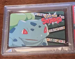 1999 GEMPLUS NINTENDO POKEMON SNAP SMART CARDS BLOCKBUSTER VIDEO BULBASAUR PSA 9 - Image 2