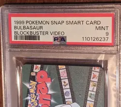 1999 GEMPLUS NINTENDO POKEMON SNAP SMART CARDS BLOCKBUSTER VIDEO BULBASAUR PSA 9 - Image 4