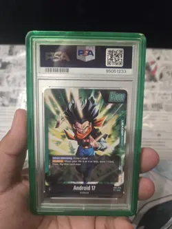 Dragon Ball Super Card Game Android 17/Android 18 Alternate Art FB01-070 PSA 10 - Image 2