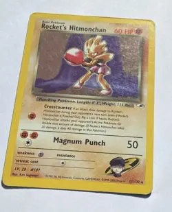 Pokemon card Rocket's Hitmonchan 11/132 Gym Heroes Holo - Image 2