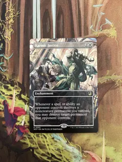 Karmic Justice - Anime Borderless - Wilds Of Eldraine: Enchanting Tales - NM MTG - Image 1