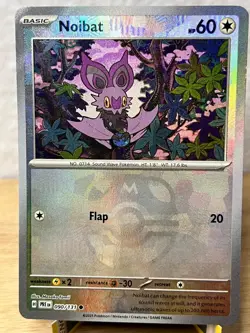 Prismatic Evolutions Noibat 090/131 Common Pokemon Masterball Reverse Holo NM/M - Image 1