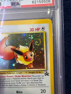 PSA 9 2000 Eevee Holo #11 🌀SWIRL🌀 Black Star Promo Pokemon Card - Image 3