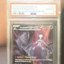 Pokemon 2025 Team Rocket's Mewtwo ex 231/182 SIR Destined Rivals GEM MINT PSA 10 - Image 3