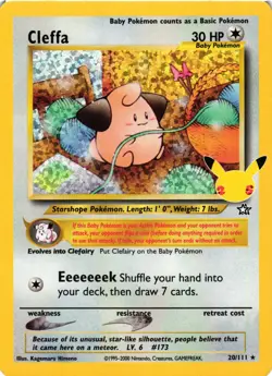Pokemon TCG Cleffa Classic Collection Celebrations: Classic Collection 20/111 NM - Image 1