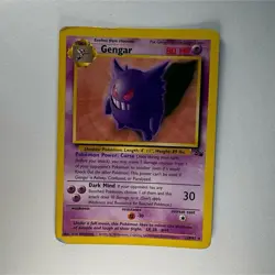 Pokemon Gengar Fossil Rare 20/62 80 HP Unlimited 1999 English - Image 1