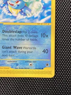 Pokemon TCG Expedition Wartortle 92/165 Regular Uncommon Non-Holo 2002 LP/NM - Image 4