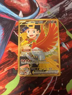 Pokemon TCG Ethans Ho-Oh EX Destined Rivals 239/182 Full Art Gold Hyper Rare - Image 1