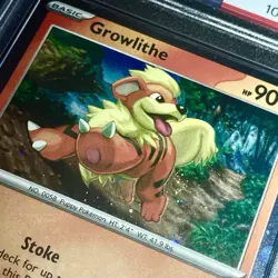 🌀 Pokemon SVP 024 - Black Star Promo Growlithe Cosmos - PSA 9 - Swirl 🌀 - Image 3