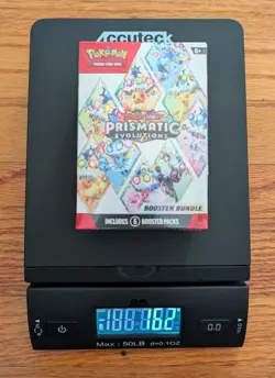 Pokemon TCG Prismatic Evolutions Booster Bundle Sealed 162g HEAVY - GOD PACKU 🤔 - Image 1