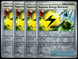 Pokemon TCG 4x Superior Energy Retrieval 189/193 Reverse Holo Playset - NM/LP - Image 1