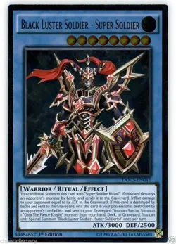YUGIOH Black Luster Soldier - Super Soldier ULTIMATE RARE DOCS-EN042 1st Edition - Image 1