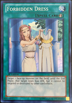 Forbidden Dress - ABYR-EN062 Super Rare 1st Edition YuGiOh TCG Card - Image 1