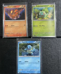 151 Promo Card Bundle: Bulbasaur, Charmander, Squirtle - SVP046 SVP047 SVP048 NM - Image 1